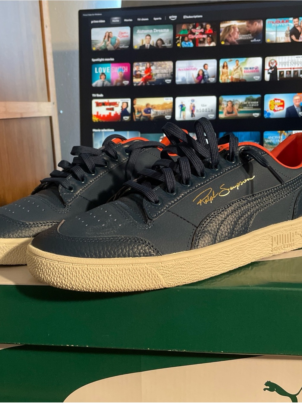 Puma Navy Blue Leather Ralph Sampson Sneakers